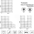 C&AHOME Wire Cube Storage, 12-Cube Storage Organizer Metal, C Grids, White - Image 3