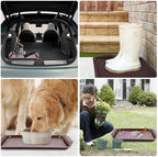 Boot Mat 3 Pack Boot Mats for Entryway Outdoor Doormats Waterproof for Garden, Bedroom, Entrance Area, Garage Plastic Tray,Pink - Image 2