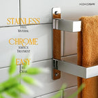 KOKOSIRI Towel Bars Bath Towel Holders 24 Inches Chrome Bathroom 2-Tiers Ladder Towel Rails Wall Mounted Towels Shelves Rack Polished Stainless Steel, B5008CH-L24 - Image 4