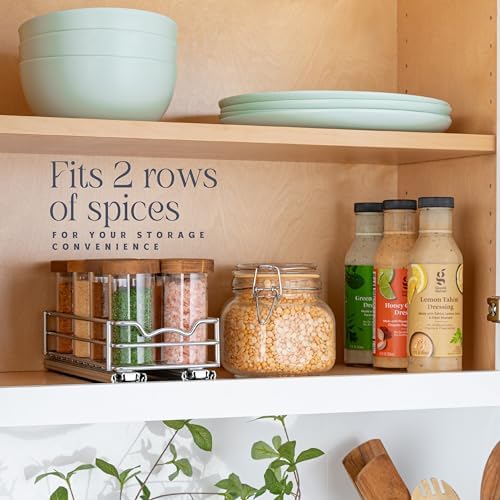 Pull Out Spice Rack for Cabinet, Spice Organizer 4-1/2"W x10-1/2"D x2-3/4”H - Image 2
