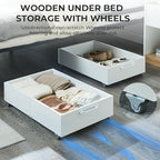 TIOPGHAD 2-Pack Under Bed Storage Drawers Organizer with Wheels, White - Image 4