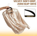 10 Pack Black Velvet Hangers, Wide Shoulder Suit Hangers for Men - Image 2