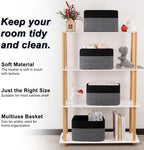 4 Pack Storage Baskets for Organizing, Woven Baskets for Shelves - Perfect for Toys, Books, Towels, and Clothes, Durable Gift Basket Bins Toy Storage, 12.7''Lx9''Wx7.8''H, Dark Grey and Black - Image 4