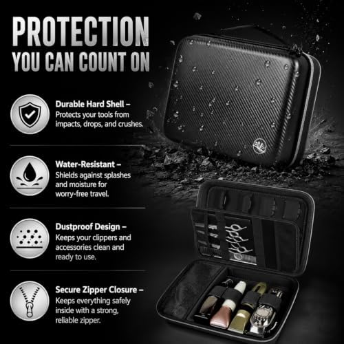 Boobowl Hard Case for Hair Clippers, Barber Tool Organizer for Home&Travel - Image 5