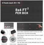 FRAYSCENT Slat Wall Paneling Garage Wall Organizer, Slatwall Panels Garage Tool Organizer Wall Mount Garage Slat Wall Storage Systems, Slat Board PVC Wall Panels Garage Storage (Black, 8ftx4ft) - Image 3