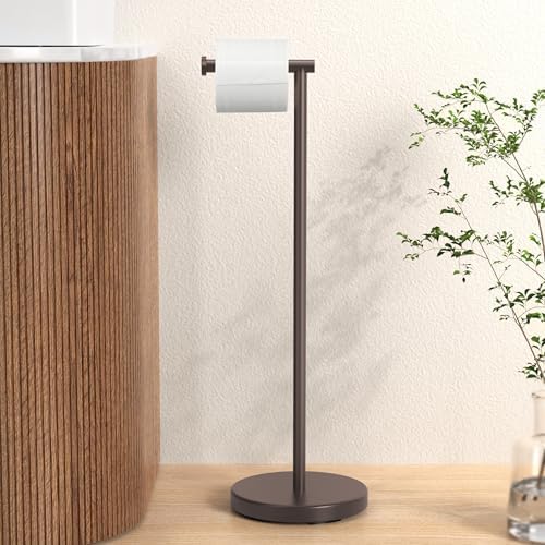 KES Bronze Toilet Paper Holder Stand, 26" H Free Standing, Heavy Base by KES