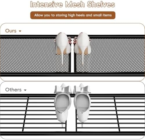 3 Tier Metal Shoe Rack for Entryway, 31" Wide Shoe Storage Organizer - Image 7