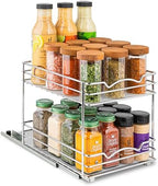 Pull Out Spice Rack for Cabinet, Spice Organizer 8-1/2"W x10-3/8"D x8-7/8"H by HOLDN%E2%80%99STORAGE