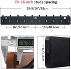 WEBI Coat Rack Wall Mount,38 9/16" Long,10 Tri Hooks for Hanging Coats,16" Hole to Hole,Coat Hooks Wall Mounted Coat Hanger,Farmhouse Wood Hook Rack for Clothes,Jacket,Hats,Rustic Black - Image 3