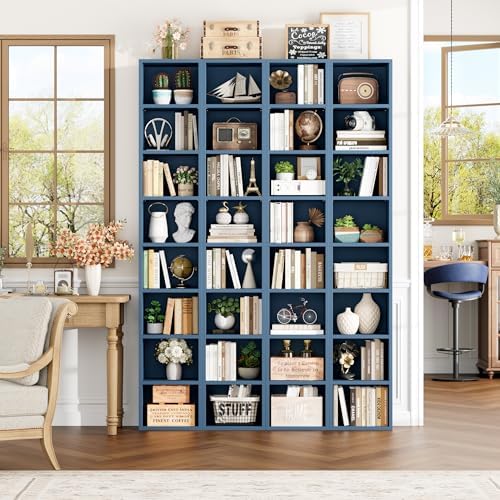 FOTOSOK Bookshelf Bookcase 8-Tier Narrow Bookshelf Tall CD Media Tower Rack - Image 5