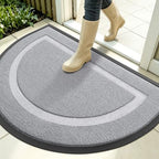 OLANLY Half Circle Front Door Mat Outside 35x23 All-Season Rubber Doormat by OLANLY