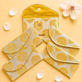 LoveNspire Brocade Fabric Money Envelopes (8 x 4 Inch) Decorative Floral Pattern Shagun Lifafa for Indian Wedding, Birthday | Cash Gift Holder & Home Savings Organizer Beige/Pack of 20 by LOVENSPIRE