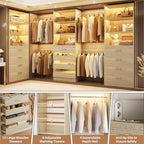 Aheaplus Closet System with 12 Drawers, 8.5-11.5Ft Closet Organizer System - Image 4