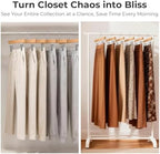HOUSE DAY Wooden Pants Hangers with Clips, 25 Pack Skirt Hangers, Natural - Image 6