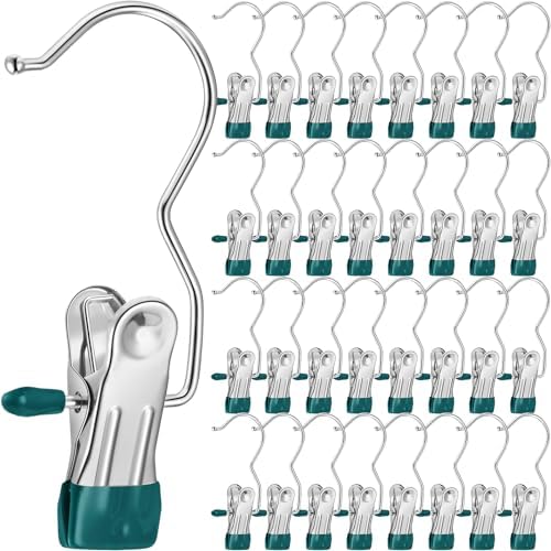 Yinder 150 Pcs Boot Hanger Clips Laundry Hooks Stainless Steel,Dark Green by Yinder