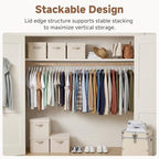 StorageWorks Fabric Storage Bins with Lids, Closet Storage Bins - Image 3