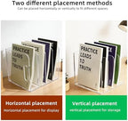 Clear Acrylic Magazine File Holder, 4 Compartment Desk Organizer - Image 7