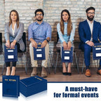 Mooliwe 100 Pcs Blue Tax Return Folders Bulk 9 x 11.25 Inches Income Tax Organizer with Side Staples Double Windows Paper File Pocket Document Folders for Accountants Business Office Supply - Image 4