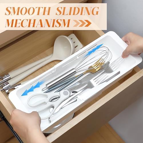 2 Pack Deep Drawer Organizer Adjustable Storage Bin(12.4-17.7") - Image 5