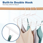 HOUSE DAY White Plastic Hangers 500 Pack, Slim Space-Saving Clothes Hangers - Image 4