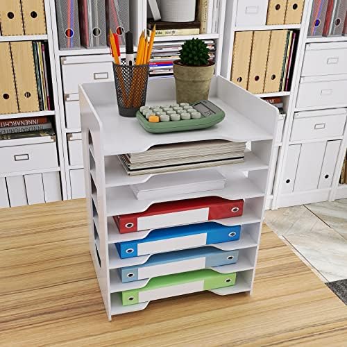 Natwind 7-Tier Office File Organizer For Desk,Paper Sorter,White - Image 3
