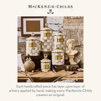 MACKENZIE-CHILDS Enamel Canister, Small, Brown-and-White Mocha Check - Image 6