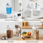 4 Pack 77.8 oz Laundry Detergent Dispenser, Large Capacity PET Plastic Liquid Laundry Soap Container with Handle & Measuring Cup Cap, Clear Heavy Duty Dispenser for Room Organization - Image 5