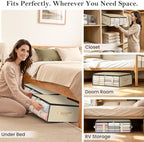StorageRight Under Bed Storage Bags, 8 Pack, 40L, Beige - Image 6