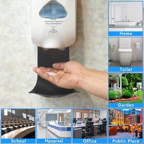 10PCS Dispenser Drip Tray Wall Mount Soap Dispenser Bracket,Laundry Detergent Drip Catcher Prevent Dripping and Spraying, Easy to Clean(Black) - Image 5