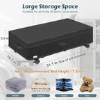 Supowin Under Bed Storage with Wheels, 2Pack Rolling Underbed Storage - Image 2