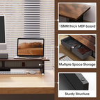 Fenge 35 Inch Monitor Stand with Drawer Storage, Computer Riser for Desk - Image 3