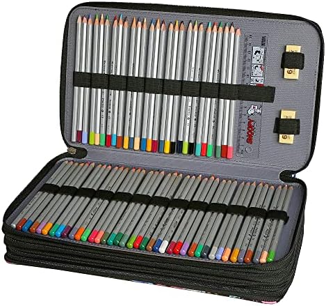 300 Slots Pencil Case 4-Layer Zipped Holder w/Handle - Image 3