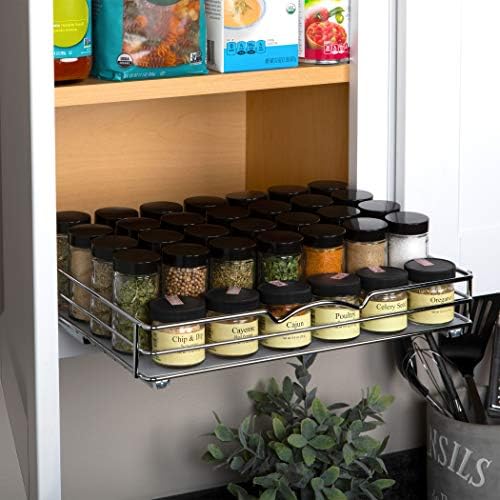 Pull-Out Cabinet Spice Rack Organizer, 14 ⅜"W x 10 ⅜"D x 2 ¾"H - Image 5