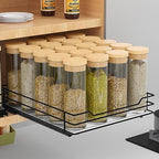 BOIVSHI Pull Out Spice Rack Organizer for Cabinet, Heavy Duty Slide Out Spice Rack Organizer for Kitchen Cabinets and Pantry, Fits Spices, Sauces, Canned Food (8.5''Wx10.5''Dx2.5''H) by BOIVSHI