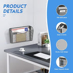 samstar 6 Pack Magnetic File Holder, Mesh Wall File Organizer File Pocket Mail Organizer Paper Folder Holder for Office/Home, No Drilling(Magnetic) - Image 6