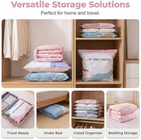 Vacuum Storage Bags, 3D Large Storage Vacuum Compression Bags for Clothes - Image 5