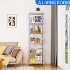 REGILLER 6 Wire Shelving Steel Storage Rack Adjustable Unit Shelves for Laundry Bathroom Kitchen Pantry Closet(Silver, 11.7" D x 16.8" W x 63" H) - Image 4