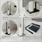 GRANDMIX Stylish Standing Toilet Paper Stand in Simple Shape | Freestanding Bathroom Organizer for Multiple Papers | Modern Look Stand for Modern Bathrooms and Guest Restrooms - Image 2