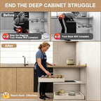 Fokyfok 2Pc Pull out Cabinet Organizer,7"-11"W,17"-24"D,Expandable - Image 4