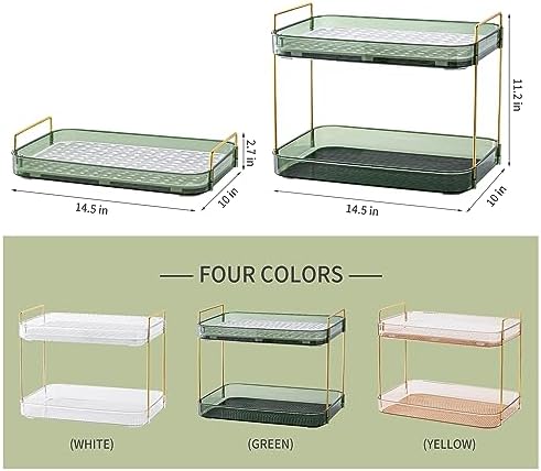 Coffee Bar Accessories, Station Organizers,Large Capacity Storage with Drain Board,Whisky Tray,Mug Tea Cup Holder Coffee Bar Organizer,Retro Green - Image 5