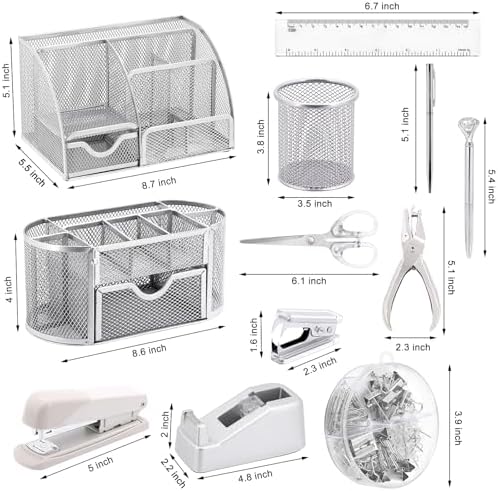 17 IN 1 Office Desk Organizer Set for Back to School Supplies Accessories - Image 2
