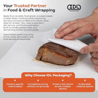 White Butcher Paper 24" x 12000" (1000 feet) with Dispenser - USA-Made Natural Butcher Paper Roll for Meat and Fish - Uncoated, Unwaxed & Food-Grade Material for Smoking, Barbecue by IDL Packaging - Image 7