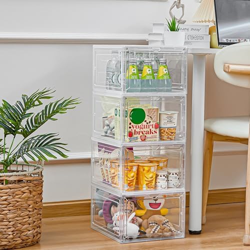 LXLXXL 6 Pack Storage Bins with Lids, 19 Qt Stackable Clear Storage Box - Image 5