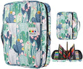 YOUSHARES Colored Pencil Case 220 Slots Pen Case Organizer With Handy Wrap & Zipper, Multilayer Holder for Prismacolor Colored Pencils & Gel Pen (Cactus) by YOUSHARES
