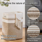 OIAHOMY Laundry Hamper Collapsible Laundry Basket Clothes Organizer Yellow - Image 6