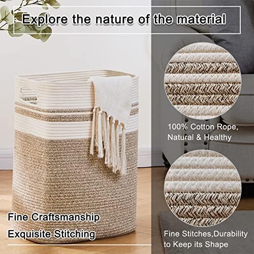 OIAHOMY Laundry Hamper Collapsible Laundry Basket Clothes Organizer Yellow - Image 6