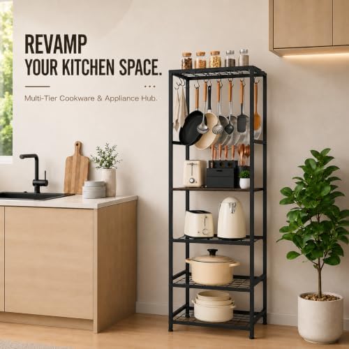 DALEMHOME Pot and Pan Organizer, 5 Tier Kitchen Rack - Image 5