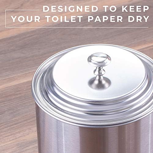 JS Jackson Supplies Free Standing Extra Large Toilet Paper Holder - Stainless Steel - Image 7