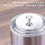 JS Jackson Supplies Free Standing Extra Large Toilet Paper Holder - Stainless Steel - Image 7