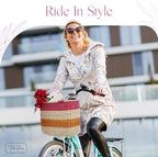 Seagrass Handmade Woven Cruiser Adult Bicycle Basket, Front Bike Basket, Detachable Handlebar Basket, Leather Straps - Image 5